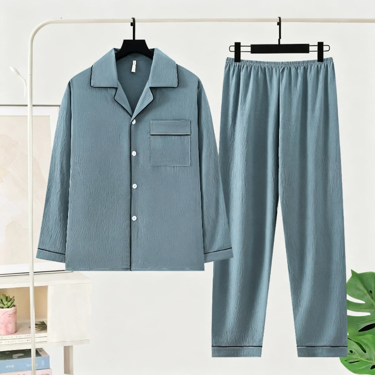 Luxury Men‘s Long Sleeved Soft Pyjama Set