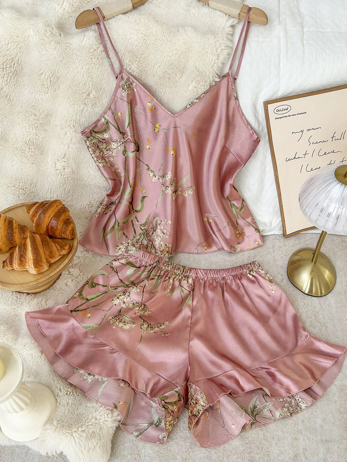 Elegant Breathable Women's Sexy Printed Sleep Wear Set