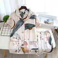 Elegant 100% Viscose Long-sleeved Ladies Pyjamas Set