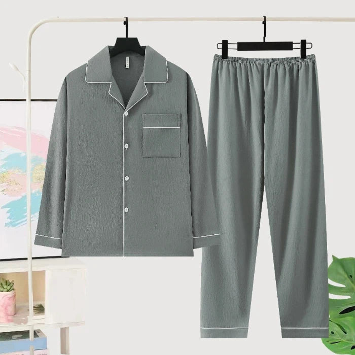 Luxury Men‘s Long Sleeved Soft Pyjama Set