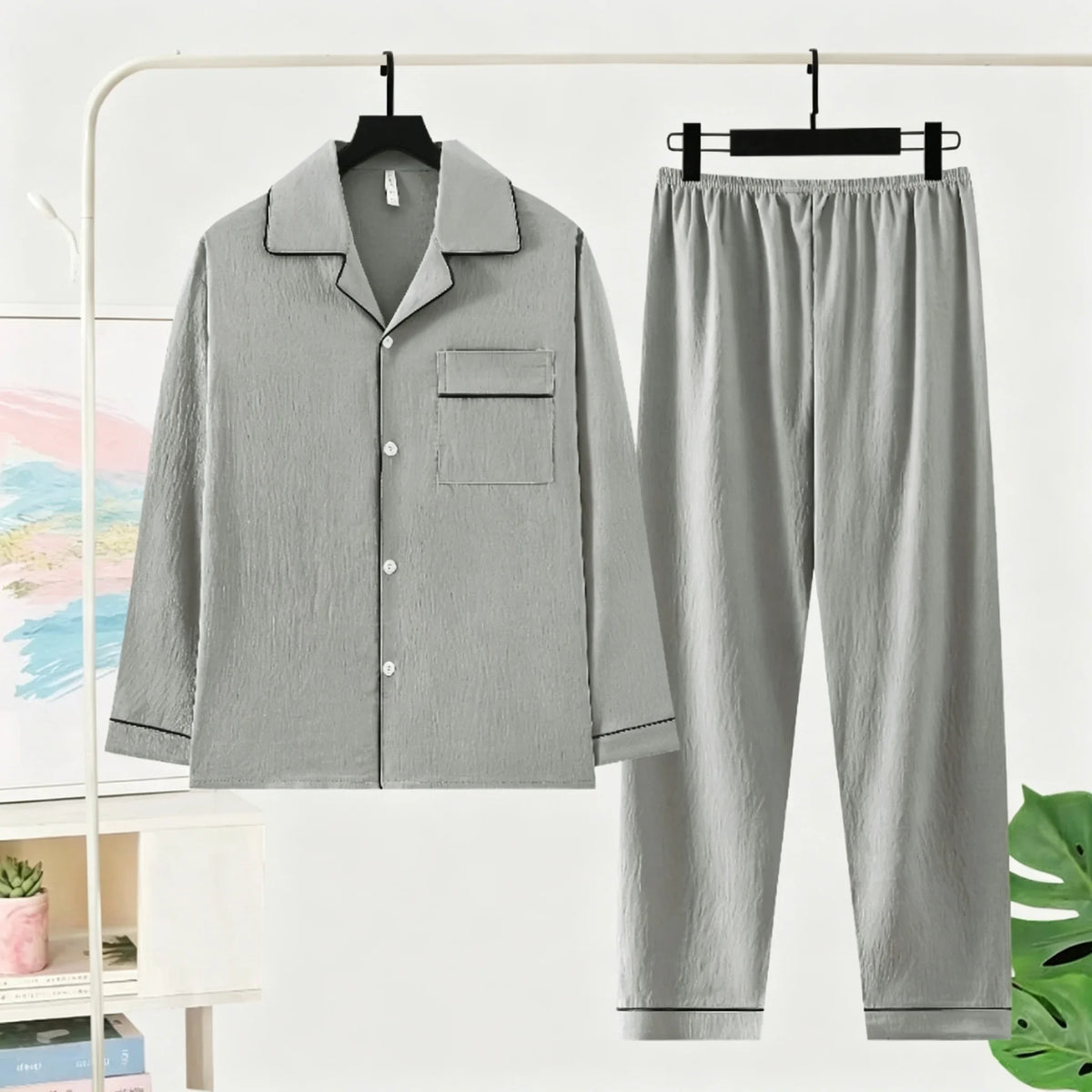 Luxury Men‘s Long Sleeved Soft Pyjama Set
