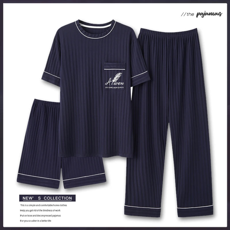 Men's 3-Piece Pyjama Set/ Lounge Wear