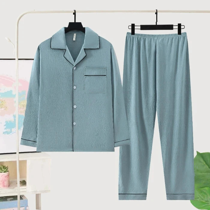 Luxury Men‘s Long Sleeved Soft Pyjama Set