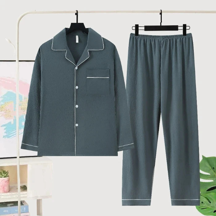 Luxury Men‘s Long Sleeved Soft Pyjama Set