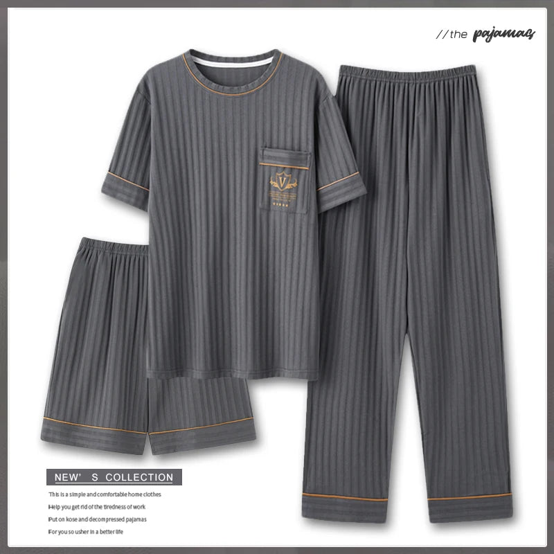 Men's 3-Piece Pyjama Set/ Lounge Wear