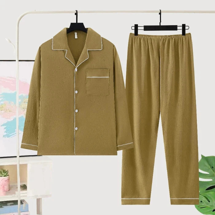Luxury Men‘s Long Sleeved Soft Pyjama Set